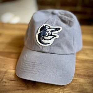 NEW! MLB Baltimore Orioles '47 Clean Up Adjustable Hat, Grey/Navy, One Size